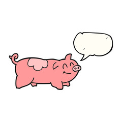 speech bubble cartoon pig