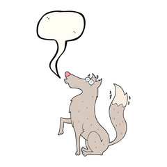 speech bubble cartoon wolf