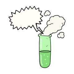 speech bubble cartoon science test tube