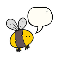 speech bubble cartoon bee