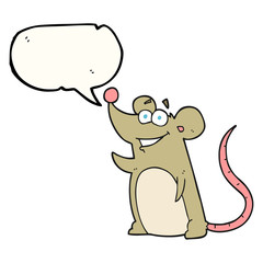 speech bubble cartoon mouse