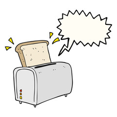 speech bubble cartoon toaster