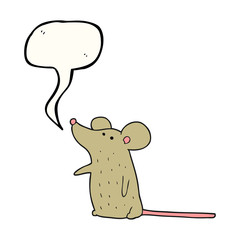 speech bubble cartoon mouse