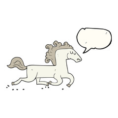 speech bubble cartoon running horse