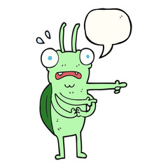 speech bubble cartoon bug