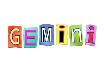Gemini word concept.