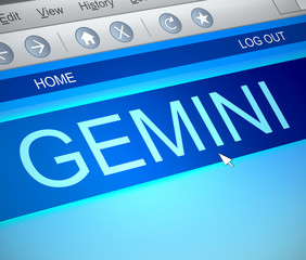 Gemini horoscope concept.
