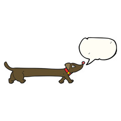 speech bubble cartoon dachshund