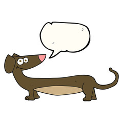 speech bubble cartoon dachshund