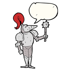 speech bubble cartoon medieval knight