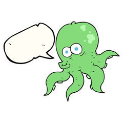 speech bubble cartoon octopus