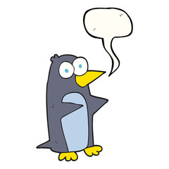 speech bubble cartoon penguin