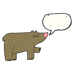 speech bubble cartoon bear