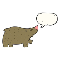 speech bubble cartoon bear