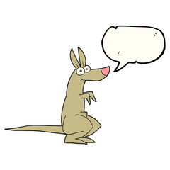 speech bubble cartoon kangaroo