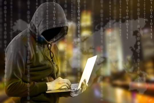 .Hackers programmer look and search dat for hack information