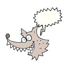 speech bubble cartoon crazy wolf
