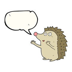 speech bubble cartoon cute hedgehog
