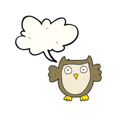 speech bubble cartoon owl