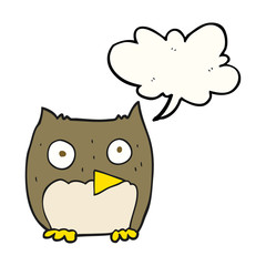 speech bubble cartoon owl