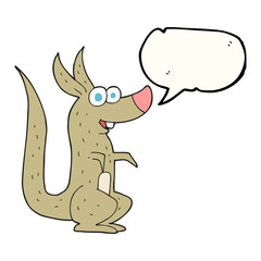 speech bubble cartoon kangaroo