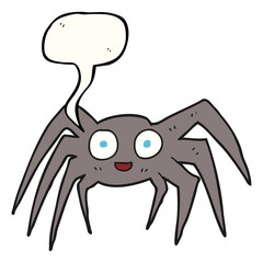 speech bubble cartoon spider