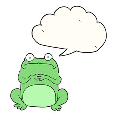 speech bubble cartoon nervous frog