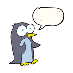 speech bubble cartoon penguin