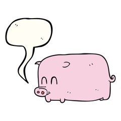 speech bubble cartoon pig