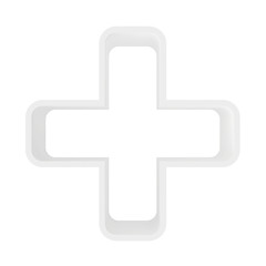 Fototapeta premium icon plus on a white background. 3d render