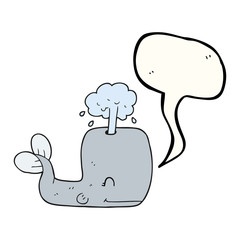 speech bubble cartoon whale spouting water