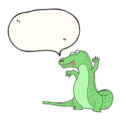speech bubble cartoon crocodile