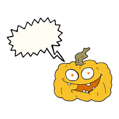 speech bubble cartoon pumpkin