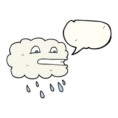 speech bubble cartoon rain cloud