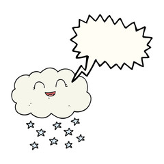 speech bubble cartoon cloud snowing
