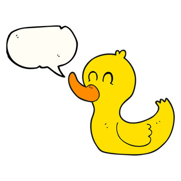 speech bubble cartoon cute duck