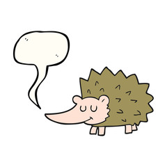 speech bubble cartoon hedgehog