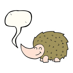 speech bubble cartoon hedgehog