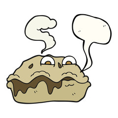 speech bubble cartoon hot pie