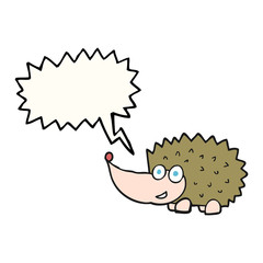 speech bubble cartoon hedgehog