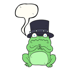 speech bubble cartoon wealthy toad