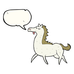 speech bubble cartoon horse