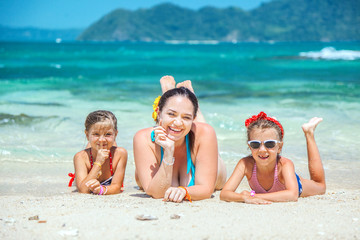 Family at the beach