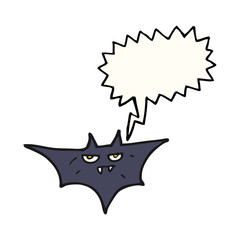speech bubble cartoon halloween bat