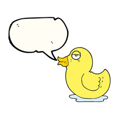speech bubble cartoon rubber duck