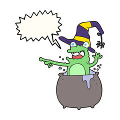 Obraz na płótnie Canvas speech bubble cartoon halloween toad