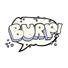 speech bubble cartoon burp text