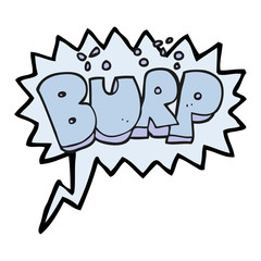 speech bubble cartoon burp text