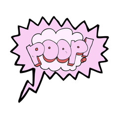 speech bubble cartoon poop! text