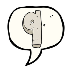 speech bubble cartoon stone number nine